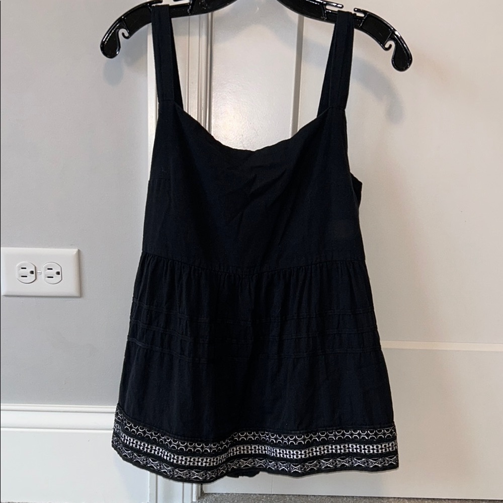 Cotton/Linen Tunic Top with Button Back from Anthropologie